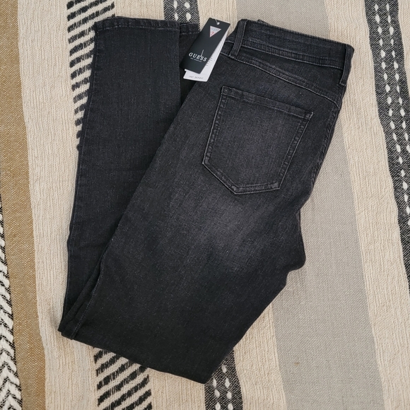 Guess 1981 Chevron Skinny Black Ash Denim 28 - Picture 3 of 9